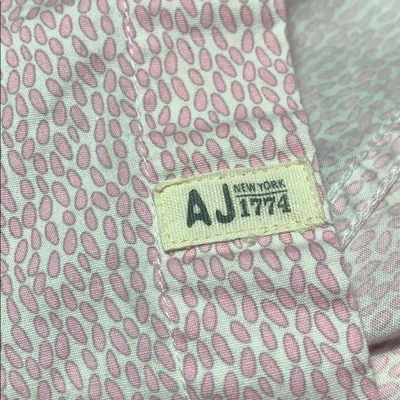 Alexander Julian Mens Button Down Casual Shirt Short Sleeve Pink Beach Medium - Picture 11 of 11